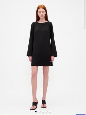 NWT Gap Boatneck Mini Shift Black Dress